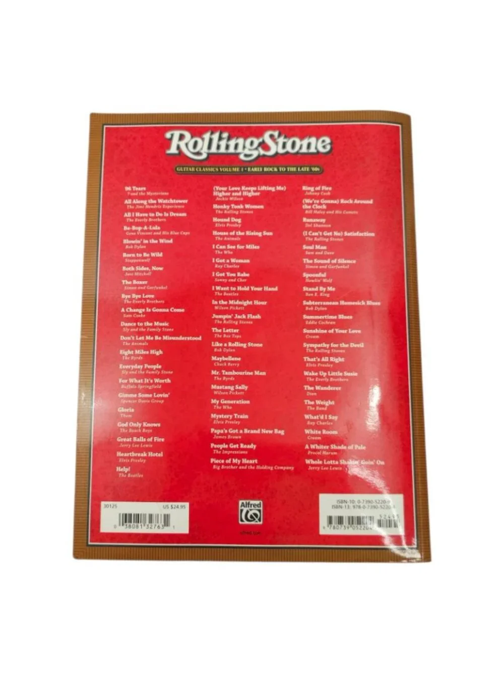 Rolling Stone 500 Greatest Songs Guitar Classics Vol 1 Easy Guitar TAB Book